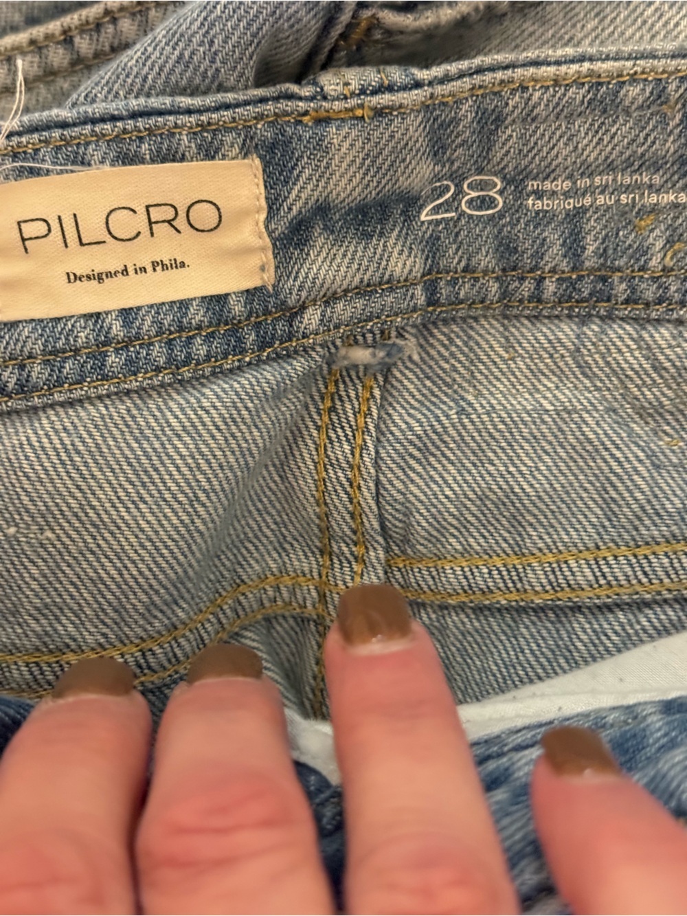 Anthropologie Adi Patchwork Mid-Rise Relaxed Bermuda Shorts by Pilcro - Picture 6 of 7